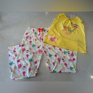 Gymboree Girls Summer Pajamas BNWT Sz. 10/12 Graphic Kite Bow Fun Vacation